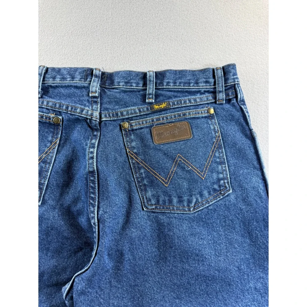 Wrangler Jeans Mens 36x34 Blue 47MWZ Regular Fit Denim